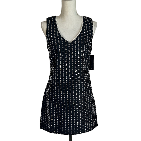 Seni & Cade Dresses & Skirts - Seni & Cade Black Sequin V-Neck Mini Dress
